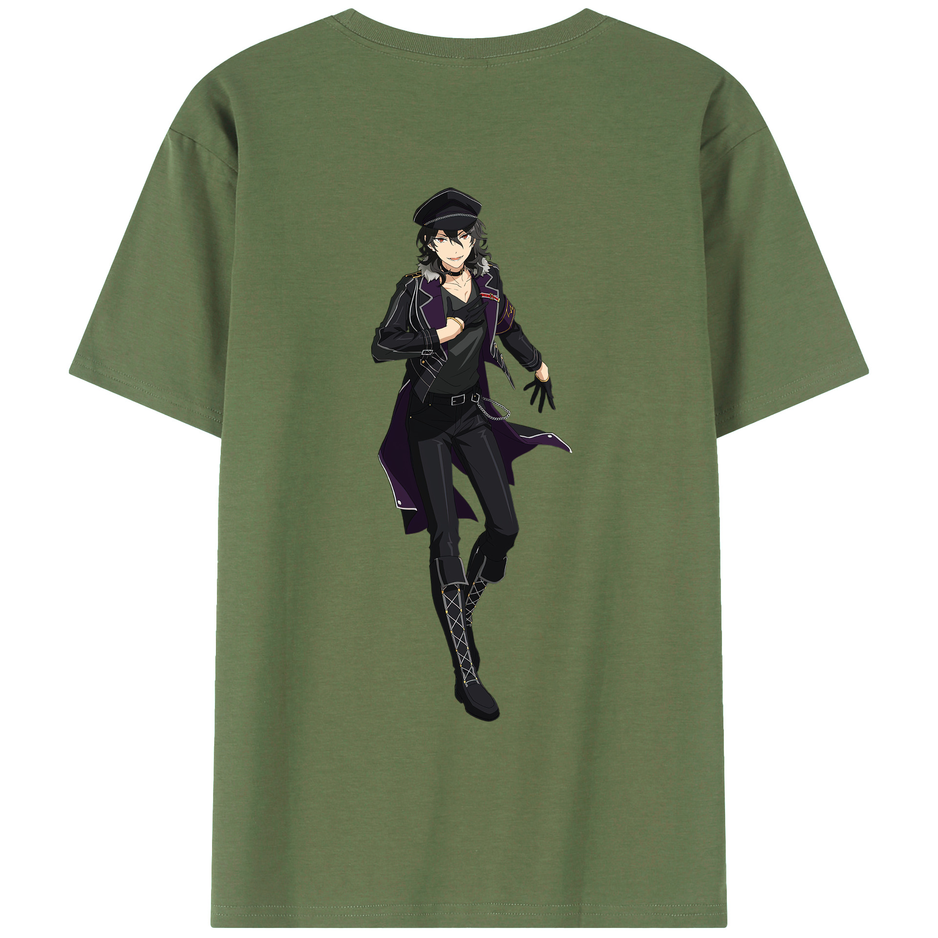 （画像用） あんさんぶるスターズ! Ensemble Stars 綿100％ メンズ半袖Tシャツ（バックプリント） 通気性